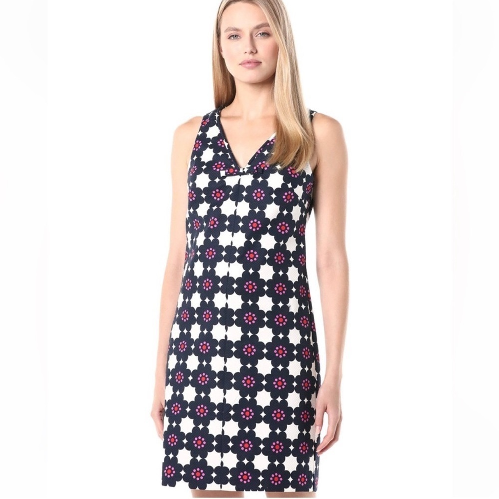 TRINA TURK Jungle Island V-Neck Shift
Dress Women Size 0, Sleeveless,